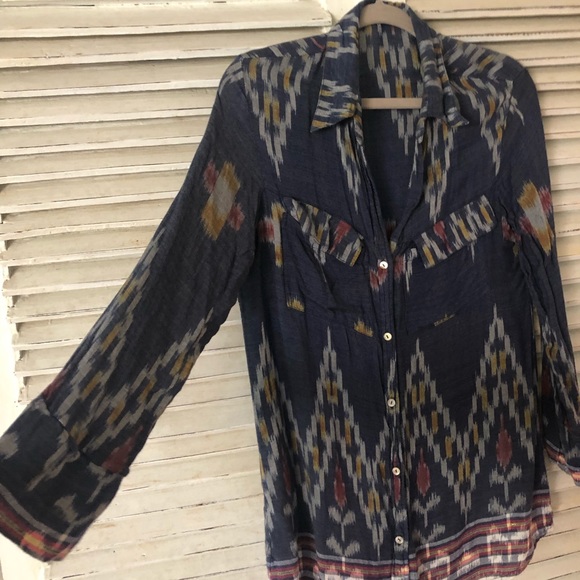Indah bohemian print button up blouse/top - Picture 4 of 4
